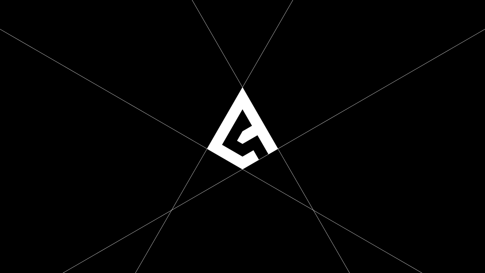 A desktop wallpaper: the mark inked at the centre, its four outer edges carried on across the full width and off every side